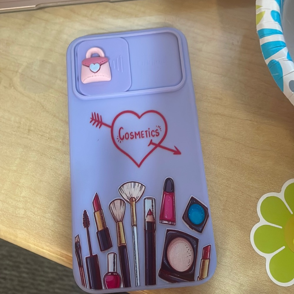 Make up cover iPhone 12 pro max case purple